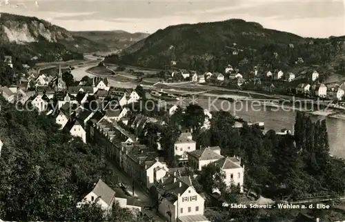 AK / Ansichtskarte Wehlen Sachsen Panorama Elbtal Kat. Wehlen