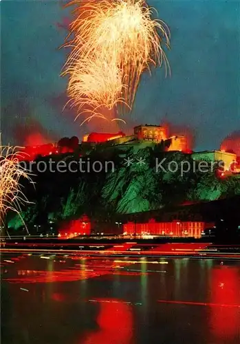 AK / Ansichtskarte Koblenz Rhein Festung Ehrenbreitstein Rhein in Flammen Kat. Koblenz