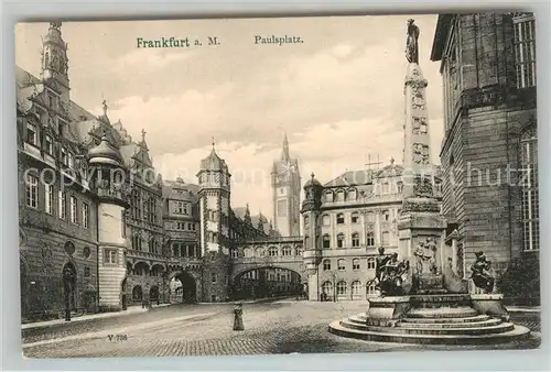 AK / Ansichtskarte Frankfurt Main Paulsplatz Denkmal Kat. Frankfurt am Main