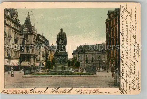 AK / Ansichtskarte Frankfurt Main Goetheplatz Denkmal Statue Kat. Frankfurt am Main