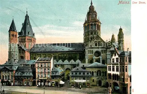 AK / Ansichtskarte Mainz Rhein Dom Hotel zur Post