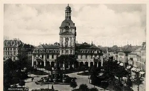 AK / Ansichtskarte Mannheim Paradeplatz mit Rathaus Kat. Mannheim