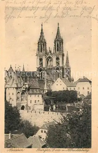 AK / Ansichtskarte Meissen Elbe Sachsen Burgtor Dom und Albrechtsburg Kat. Meissen