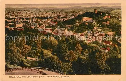 AK / Ansichtskarte Bielefeld mit Sparrenburg vom Johannisberg gesehen Kat. Bielefeld