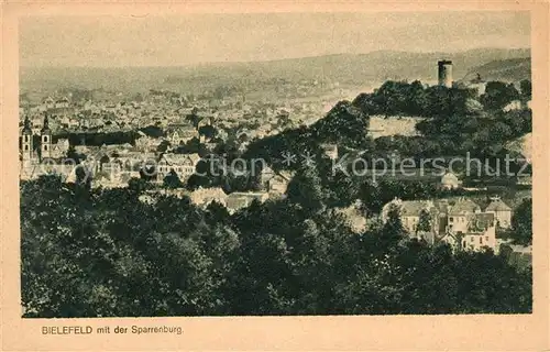 AK / Ansichtskarte Bielefeld Stadtpanorama mit der Sparrenburg Kat. Bielefeld