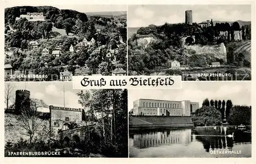 AK / Ansichtskarte Bielefeld Johannisberg Sparrenburg Burgbruecke Oetkerhalle Kat. Bielefeld