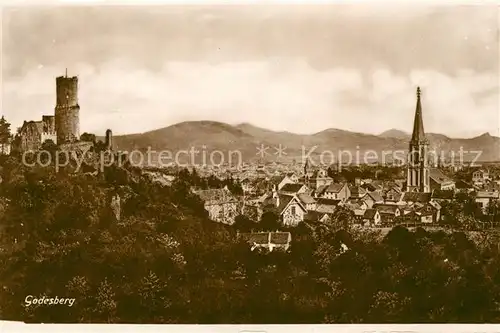 AK / Ansichtskarte Bad Godesberg Stadtblick mit Godesburg Kat. Bonn