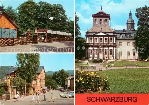 AK / Ansichtskarte Schwarzburg Thueringer Wald Gaststaette Schlossschenke Max Reimann Platz Kaisersaalgebaeude Kat. Schwarzburg