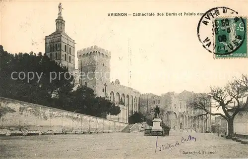 AK / Ansichtskarte Avignon Vaucluse Cathedrale des Doms et Palais des Papes Kat. Avignon