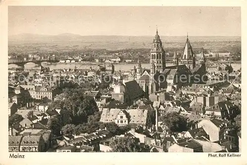 AK / Ansichtskarte Mainz Rhein Fliegeraufnahme