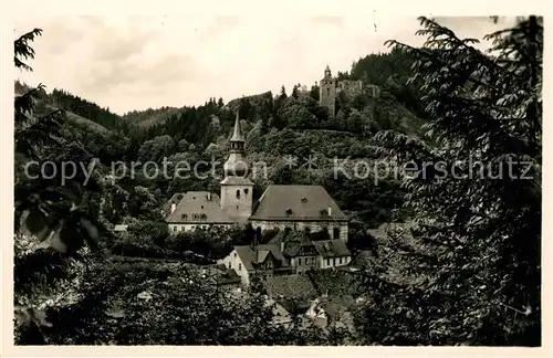 AK / Ansichtskarte Berneck Fichtelgebirge Kirche Schlossturm Kat. Bad Berneck