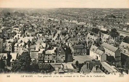 AK / Ansichtskarte Le Mans Sarthe Vue generale prise du sommet de la Tour de la Cathedrale Kat. Le Mans