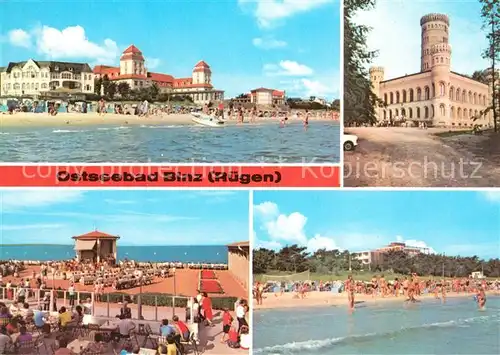 AK / Ansichtskarte Binz Ruegen Kurhaus Jagdschloss Granitz Konzertplatz Strand Kat. Binz