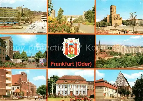 AK / Ansichtskarte Frankfurt Oder Hotel Stadt Frankfurt Rathaus Botanischer Garten Marienkirche Kat. Frankfurt Oder