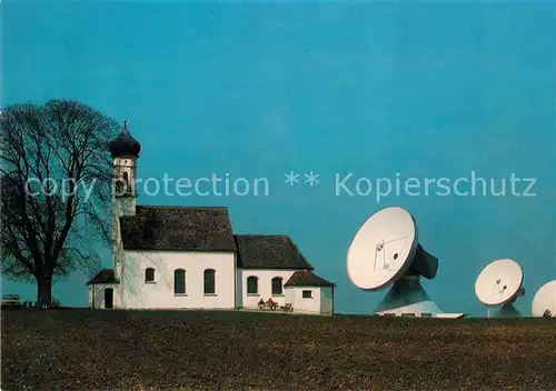 AK / Ansichtskarte Raisting Wallfahrtskirche Sankt Johannes auf Heiligenstaetten Erdfunkstation Kat. Raisting