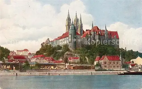 AK / Ansichtskarte Meissen Elbe Sachsen Albrechtsburg und Dom Kat. Meissen