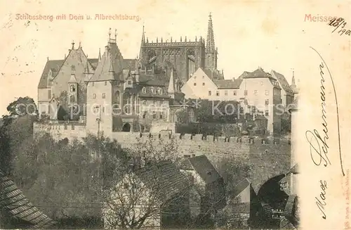 AK / Ansichtskarte Meissen Elbe Sachsen Schlossberg mit Dom und Albrechtsburg Kat. Meissen