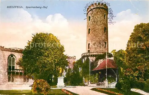 AK / Ansichtskarte Bielefeld Sparrenburg Hof Turm Kat. Bielefeld