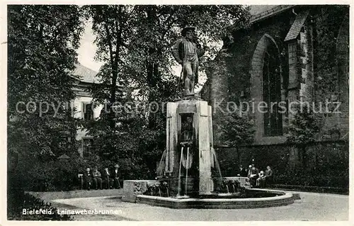 AK / Ansichtskarte Bielefeld Leineweberbrunnen Denkmal Statue Kat. Bielefeld