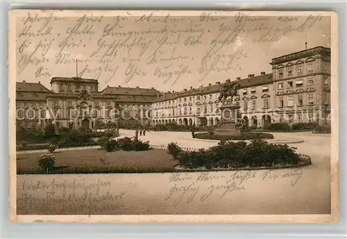 AK / Ansichtskarte Mannheim Schlosshof Denkmal Reiterstandbild Kat. Mannheim