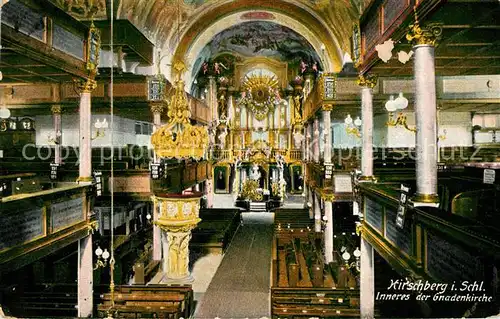 AK / Ansichtskarte Hirschberg Jelenia Gora Gnadenkirche Inneres Kat. Jelenia Gora