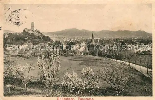 AK / Ansichtskarte Bad Godesberg Panorama mit Godesburg Kat. Bonn