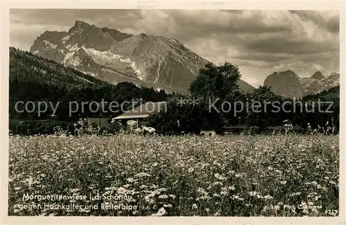 AK / Ansichtskarte Schoenau Berchtesgaden gegen Hochkalter Reiteralpe Kat. Berchtesgaden