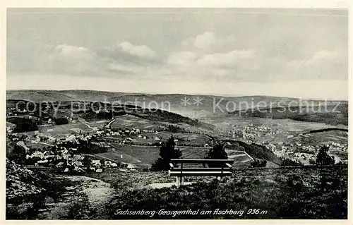 AK / Ansichtskarte Sachsenberg Georgenthal Panorama Blick vom Aschberg Kat. Klingenthal Sachsen