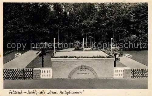 AK / Ansichtskarte Delitzsch Stahlquelle Neuer Heiligbrunnen Kat. Delitzsch