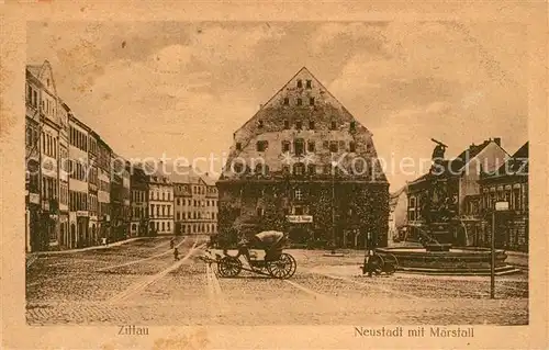 AK / Ansichtskarte Zittau Neustadt mit Marstall Brunnen Kat. Zittau