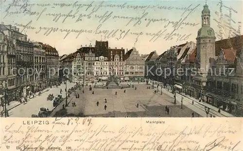 AK / Ansichtskarte Leipzig Marktplatz Kat. Leipzig