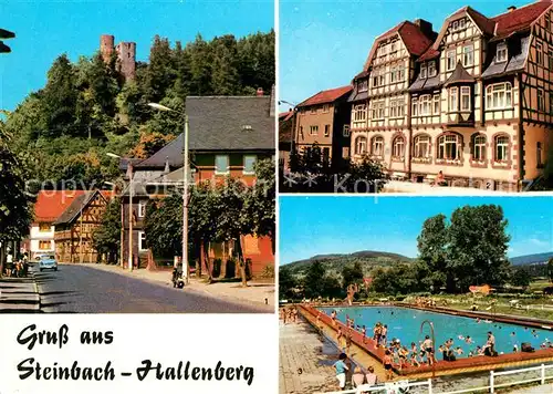 AK / Ansichtskarte Steinbach Hallenberg Hallenburg FDGB Erholungsheim Fortschritt Schwimmbad Kat. Steinbach Hallenberg