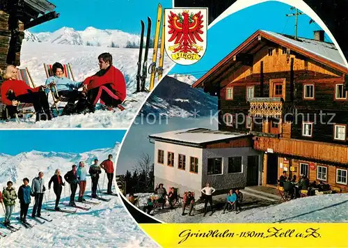 AK / Ansichtskarte Zell Ziller Tirol Gasthof Grindlalm Enzian Sepp  Kat. Zell am Ziller