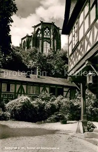 AK / Ansichtskarte Bacharach Rhein Posthof mit Wernerkapelle Kat. Bacharach