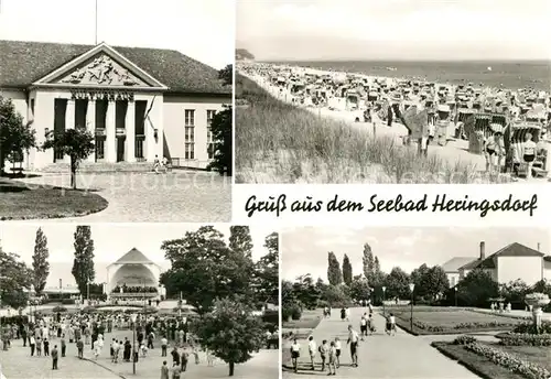 AK / Ansichtskarte Heringsdorf Ostseebad Usedom Strandpromenade Kulturhaus Konzerthalle Park Kat. Heringsdorf