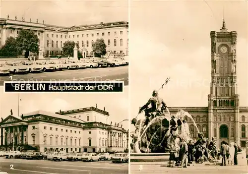 AK / Ansichtskarte Berlin Humboldtuniversitaet Deutsche Staatsoper Rathaus Neptunbrunnen Kat. Berlin