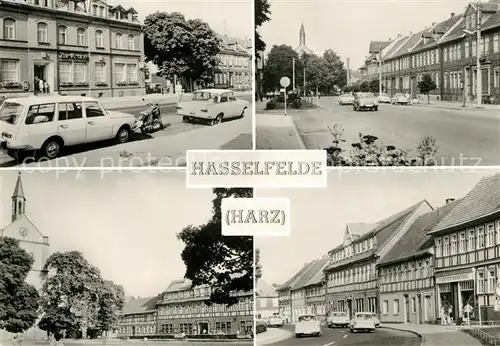 AK / Ansichtskarte Hasselfelde FDGB Ferienheim Zur Krone Breite Strasse Rathaus Markt Kat. Hasselfelde