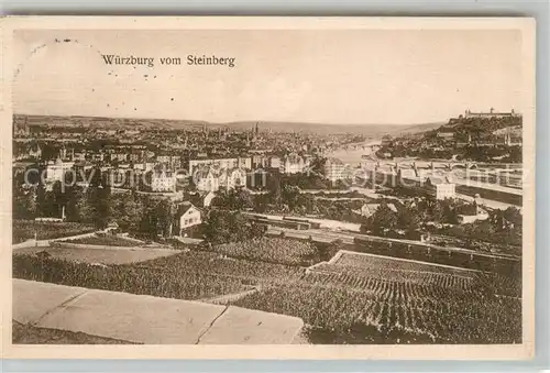 AK / Ansichtskarte Wuerzburg Blick vom Steinberg Kat. Wuerzburg