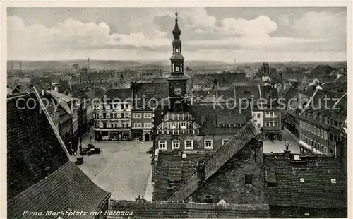 AK / Ansichtskarte Pirna Marktplatz mit Rathaus Kat. Pirna