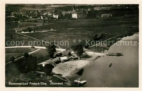 AK / Ansichtskarte Bad Pretzsch Elbe Elbstrand Fliegeraufnahme