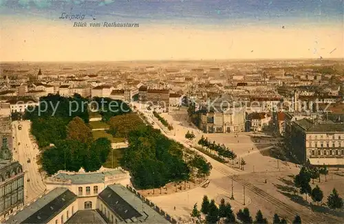 AK / Ansichtskarte Leipzig Panorama Blick vom Rathausturm Kat. Leipzig