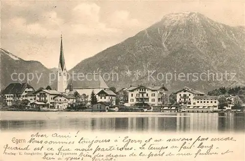 AK / Ansichtskarte Egern Tegernsee Seepartie Kat. Rottach Egern