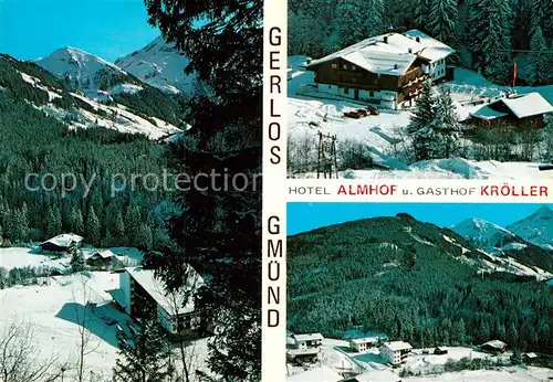 AK / Ansichtskarte Gmuend Gerlos Hotel Almhof Gasthof Kroeller  Kat. Gerlos