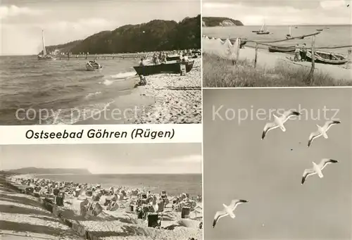 AK / Ansichtskarte Goehren Ruegen Strandpromenade Moewe Kat. Goehren Ostseebad Ruegen