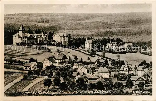 AK / Ansichtskarte Finsterbergen Panorama Luftkurort Blick vom Hainfelsen Kat. Finsterbergen Thueringer Wald