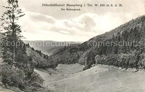 AK / Ansichtskarte Masserberg Landschaftspanorama Biebergrund Kat. Masserberg