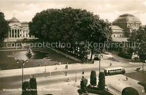 AK / Ansichtskarte Wiesbaden Kurhaus Staatstheater Kat. Wiesbaden