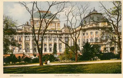 AK / Ansichtskarte Wiesbaden Staatstheater Foyer Kat. Wiesbaden