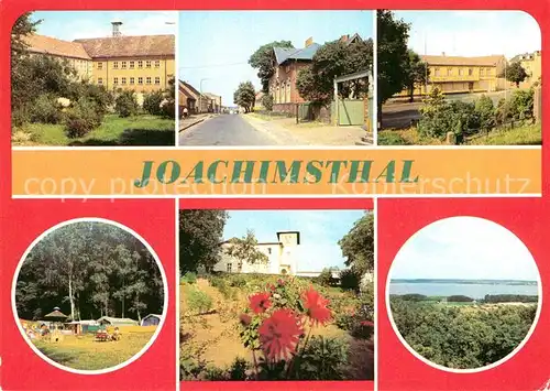 AK / Ansichtskarte Joachimsthal Zentralberufsschule Dorfstrasse Hotel Jaegerhof Zeltplatz Voigtswiese  Kat. Joachimsthal