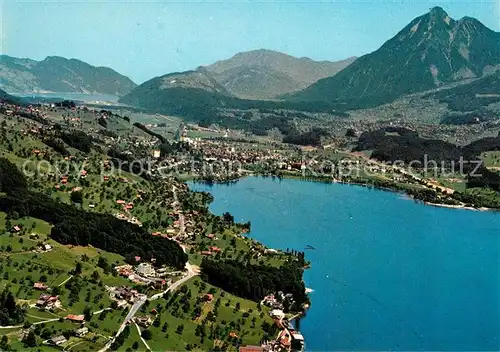 AK / Ansichtskarte Wilen Sarnen Fliegeraufnahme mit Sarnersee Kat. Sarnen